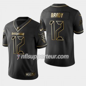 Maillot Homme Tampa Bay Buccaneers Tom Brady 12 Nike Noir Golden Edition